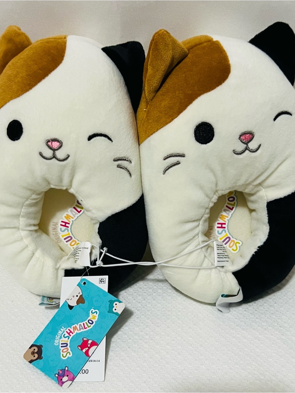 Squishmallows Calico Cat Neck Pillow - Cream, Brown, Black